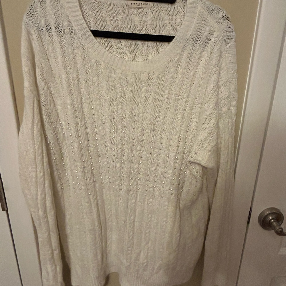 Talbots White Knit Sweater